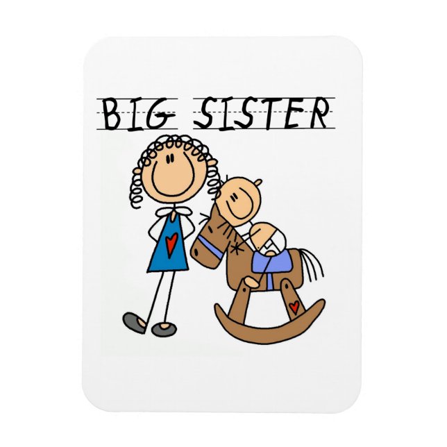 Magnet Flexible Grande Soeur Avec Bébé Frère Cadeaux (Vertical)