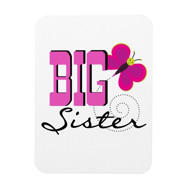 Magnet Flexible Grande Soeur - Cadeaux Papillon (Vertical)