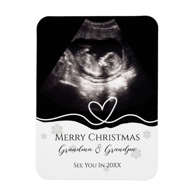 Magnet Flexible Grandparents Pregnancy Announcement Ultrasound  (Vertical)