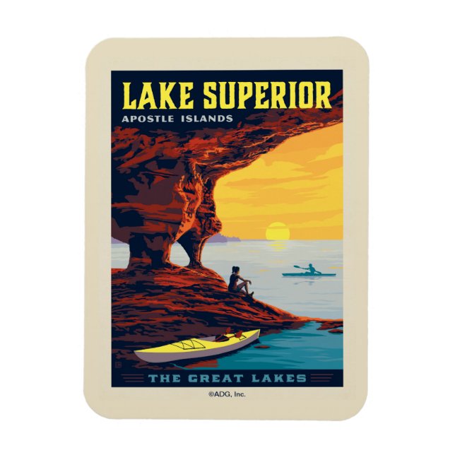 Magnet Flexible Grands Lacs | Lac Supérieur (Vertical)