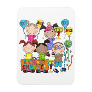 Magnet Flexible Graphique à bâtons Enfants 100 Jours plus intellig