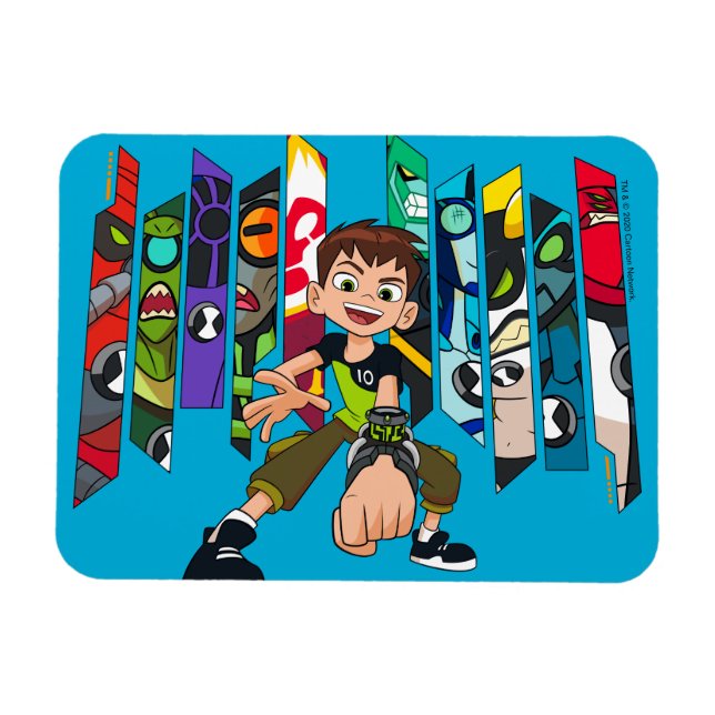 Magnet Flexible Graphique de collection d'Aliens Ben 10 (Horizontal)