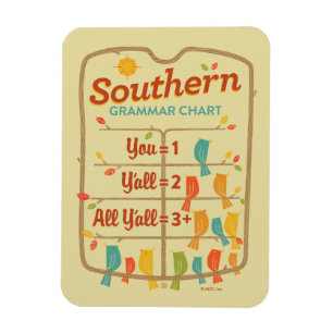 Magnet Flexible Graphique de grammaire du sud