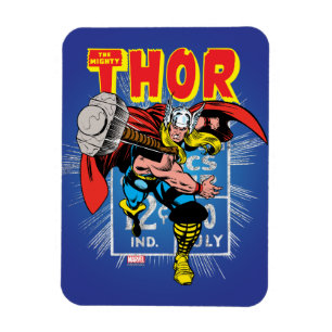 Magnet Flexible Graphique de prix de bande dessinée Thor Retro