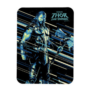Magnet Flexible Graphique Thor Stylisé en caractères triés