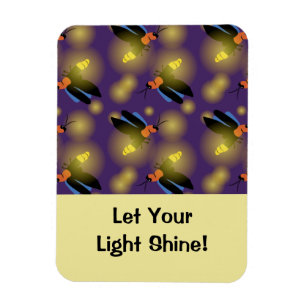 Magnet Flexible Graphisme des lucioles sur le violet