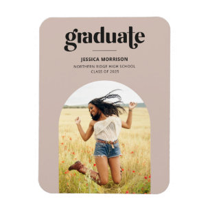 Magnet Flexible Gras Graduate Pink & Black Graduate Graduate Faire