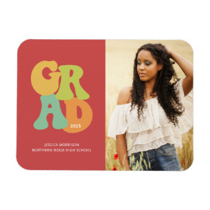 Magnet Flexible Gras Retro Grad 1970 Typographie Grad Faire-part