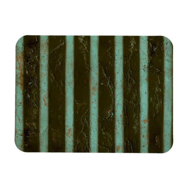 Magnet Flexible Grate d'air turquoise contemporaine (Horizontal)