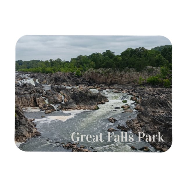 Magnet Flexible Great Falls Park Rivière Potomac à Mather Gorge (Horizontal)