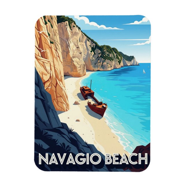 Magnet Flexible Grèce Navagio Beach Travel (Vertical)