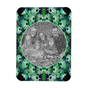 Magnet Flexible Green African Daisy Flowame Ajouter votre photo