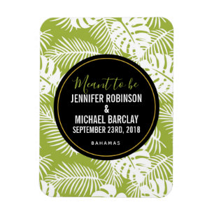 Magnet Flexible Green Palm Feuille Rainforest Motif