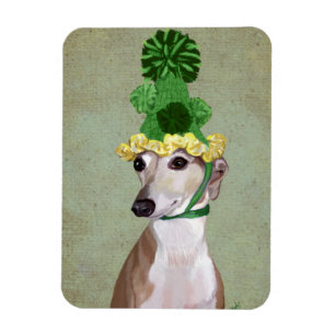 Magnet Flexible Greyhound en Casquette vert