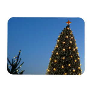 Magnet Flexible Gros et petits arbres de Noël I Coucher de soleil
