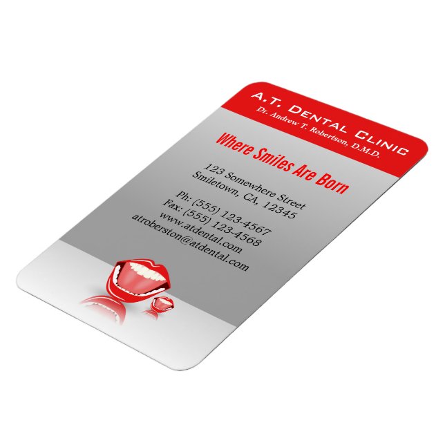 Magnet Flexible Grosse Bouche Smile Dental Grand Premium Flexi Mag (Côté Gauche)