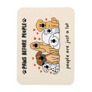 Magnet Flexible Groupe de famille de chiens mignons pour les maman