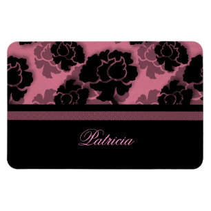 Magnet Flexible Grungy Floral Décadence Flexi Aimant, Rose
