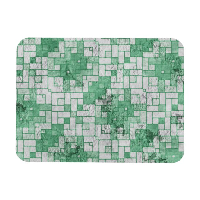 Magnet Flexible Grungy Green Formes angulaires (Horizontal)