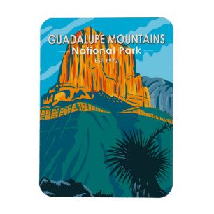 Magnet Flexible Guadalupe Mountain National Park Texas Vintage