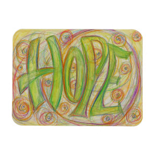 Magnet Flexible Guérir l'espoir Word Art Inspiration Frigo aimants