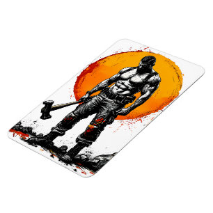 Magnet Flexible guerrier barbare médiéval imaginaire hummer force