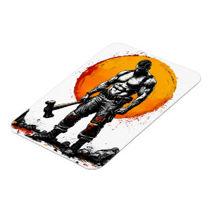 Magnet Flexible guerrier barbare médiéval imaginaire hummer force