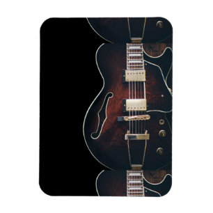 Magnet Flexible Guitare Électrique Sur Fond Noir