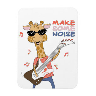 Magnet Flexible Guitare Giraffe Lover Pour Un Bruit