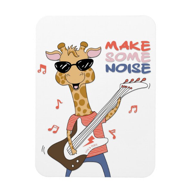 Magnet Flexible Guitare Giraffe Lover Pour Un Bruit (Vertical)