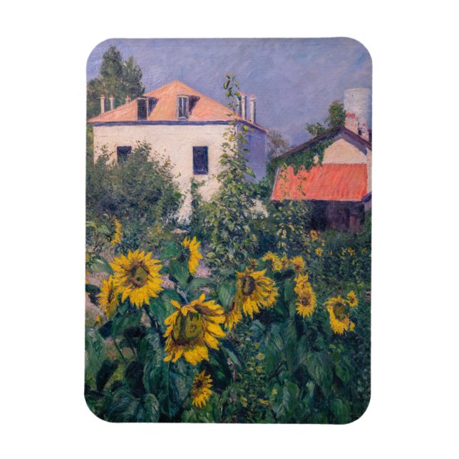 Magnet Flexible Gustave Caillebotte - Fleurs de soleil, Jardin (Vertical)