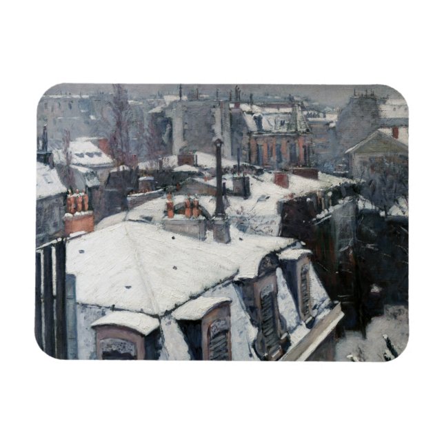 Magnet Flexible Gustave Caillebotte - Toits dans la neige (Horizontal)