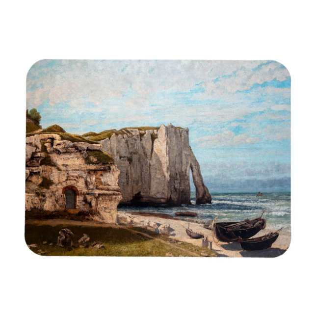 Magnet Flexible Gustave Courbet - Falaises à Etretat après la temp (Horizontal)