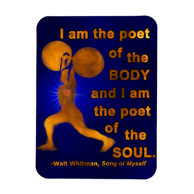 Magnet Flexible Gym Poétif Motivationnel Poète Walt Whitman (Vertical)