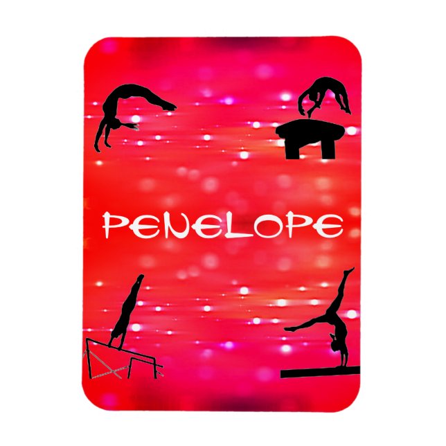 Magnet Flexible Gymnastique Événements Filles personnalisées (Vertical)