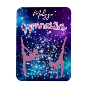 Magnet Flexible Gymnastique Galaxie Purple Turquoise Personnalisé