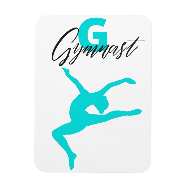 Magnet Flexible Gymnastique Monogramme G est pour Gymnaste (Vertical)