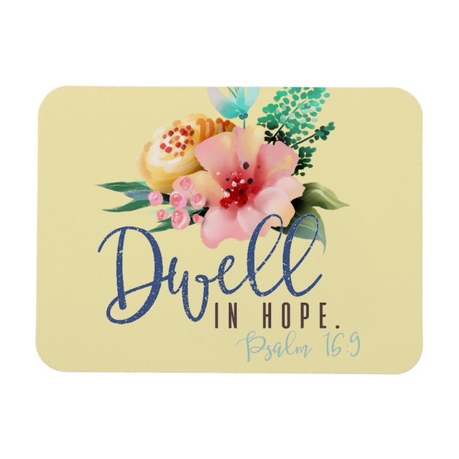 Magnet Flexible Habiter dans Hope Verse Floral (Horizontal)