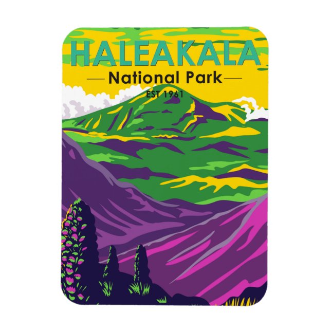 Magnet Flexible Haleakala National Park Hawaii Vintage (Vertical)