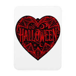 Magnet Flexible Halloween cœur, forme de cœur noir, vacances