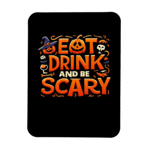 Magnet Flexible Halloween Manger Boire Et Être Effrayant