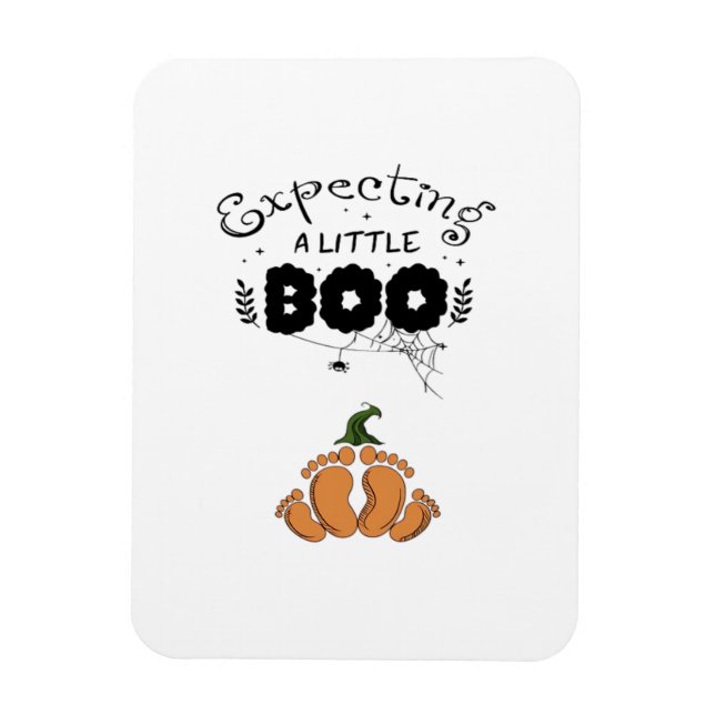Magnet Flexible Halloween Pregnancy Mom To Be Expecting Little Boo (Vertical)