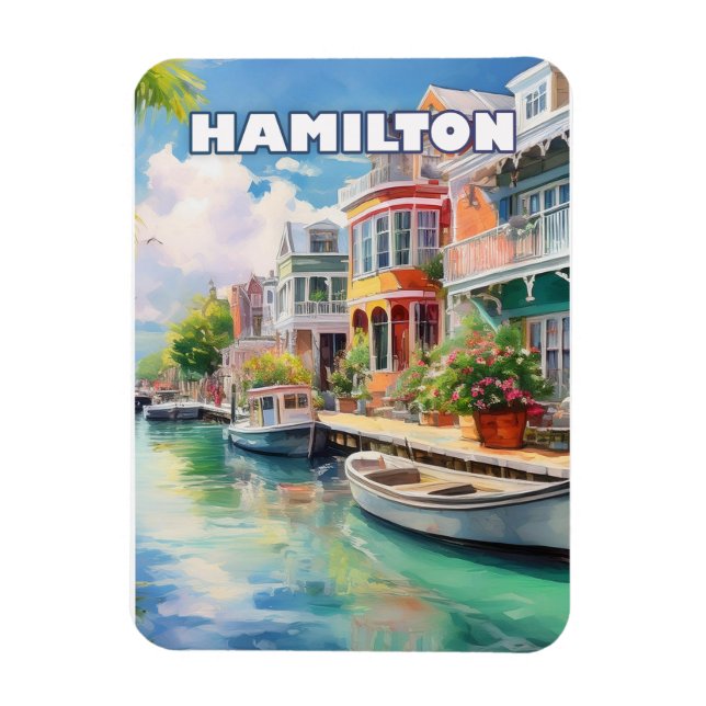 Magnet Flexible Hamilton, pearl of Bermuda (Vertical)