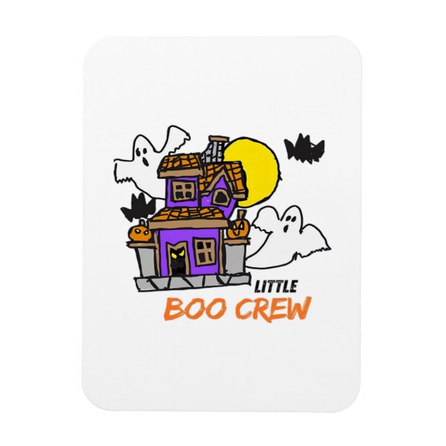 Magnet Flexible Hand Drawn Little Boo Crew Halloween (Vertical)
