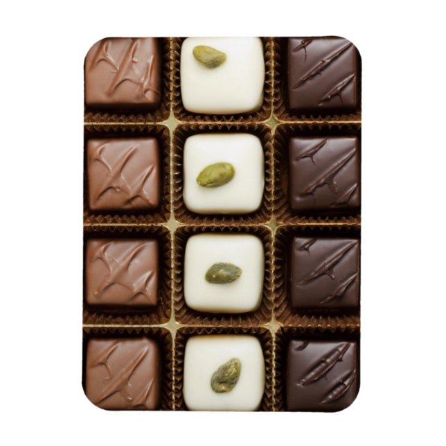 Magnet Flexible Handmade luxury chocolate in a box (Vertical)