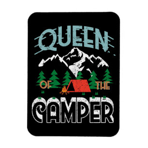 Magnet Flexible Happy Camper Drôle Reine Du Camper