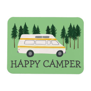 Magnet Flexible HAPPY CAMPER Vanlife RVing Motorhome Trees