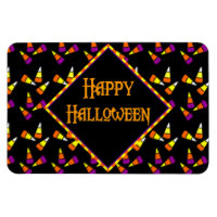 Happy Halloween Candy Corn Motif sur Black