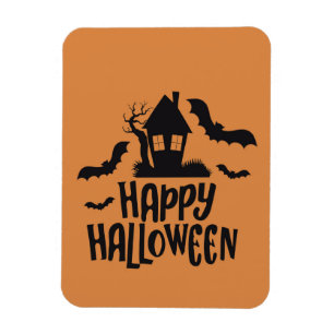 Magnet Flexible Happy Halloween maison hantée éffrayant chauve-sou