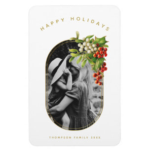 Magnet Flexible Happy Holidays Custom Photo Family Christmas